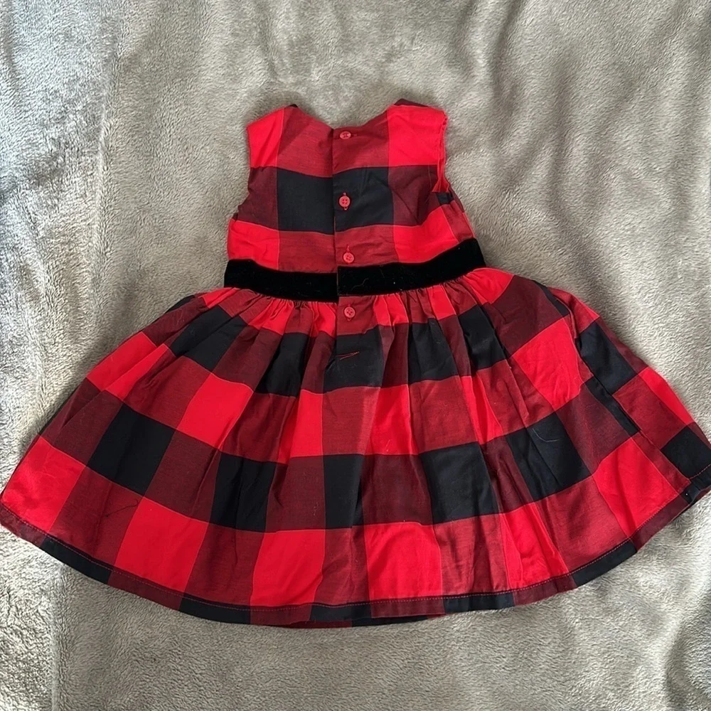 Red and Black Buffalo Plaid Christmas Dress Carters 12m